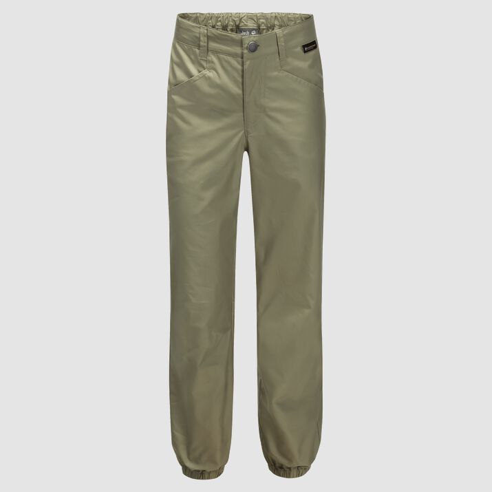 Pantalones Cortavientos Jack Wolfskin Lakeside Niños Kaki Mexico-6291548